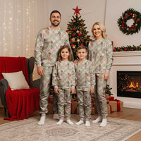 Beige Palaka Hula Girls Seamless Hawaii Aloha Christmas Pajama Set - Polynesian Pride