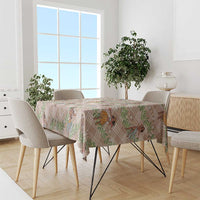 Beige Palaka Hula Girls Seamless Hawaii Aloha Tablecloth - Polynesian Pride
