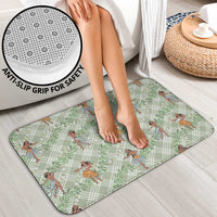 Mint Palaka Hula Girls Seamless Hawaii Aloha Bathroom Set - Polynesian Pride