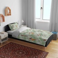 Mint Palaka Hula Girls Seamless Hawaii Aloha Bedding Set - Polynesian Pride