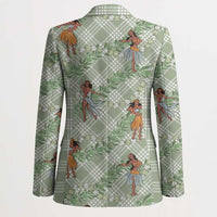 Mint Palaka Hula Girls Seamless Hawaii Aloha Blazer - Polynesian Pride