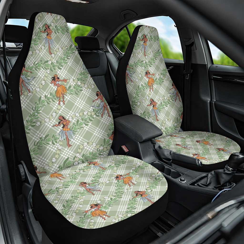 Mint Palaka Hula Girls Seamless Hawaii Aloha Car Seat Cover LT7 One Size Mint - Polynesian Pride