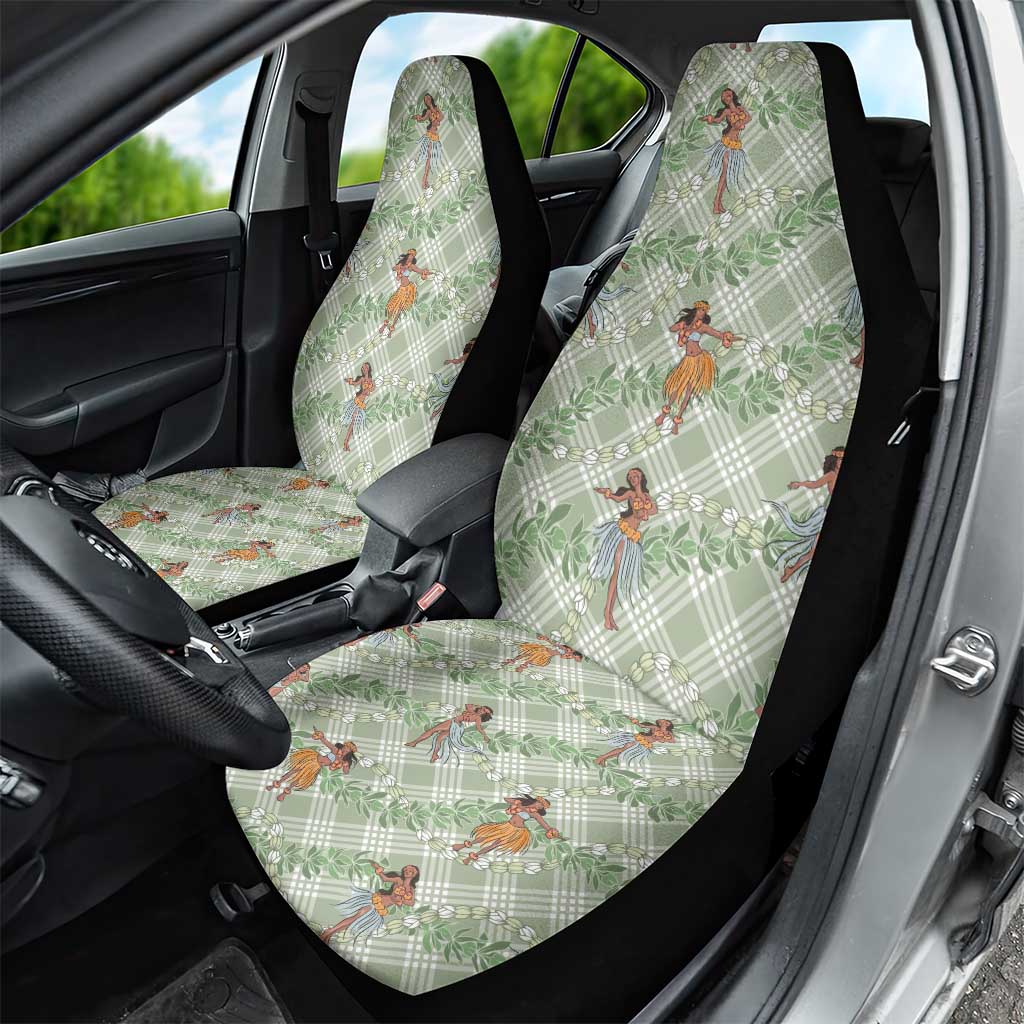 Mint Palaka Hula Girls Seamless Hawaii Aloha Car Seat Cover LT7 - Polynesian Pride