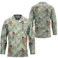 Mint Palaka Hula Girls Seamless Hawaii Aloha Hockey Jersey - Polynesian Pride