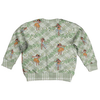 Mint Palaka Hula Girls Seamless Hawaii Aloha Kid Ugly Christmas Sweater LT7 - Polynesian Pride