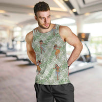 Mint Palaka Hula Girls Seamless Hawaii Aloha Men Tank Top - Polynesian Pride
