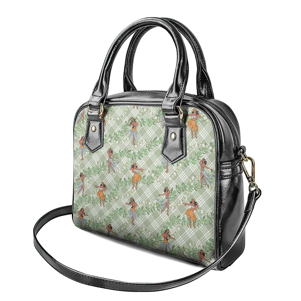 Mint Palaka Hula Girls Seamless Hawaii Aloha Shoulder Handbag - Polynesian Pride