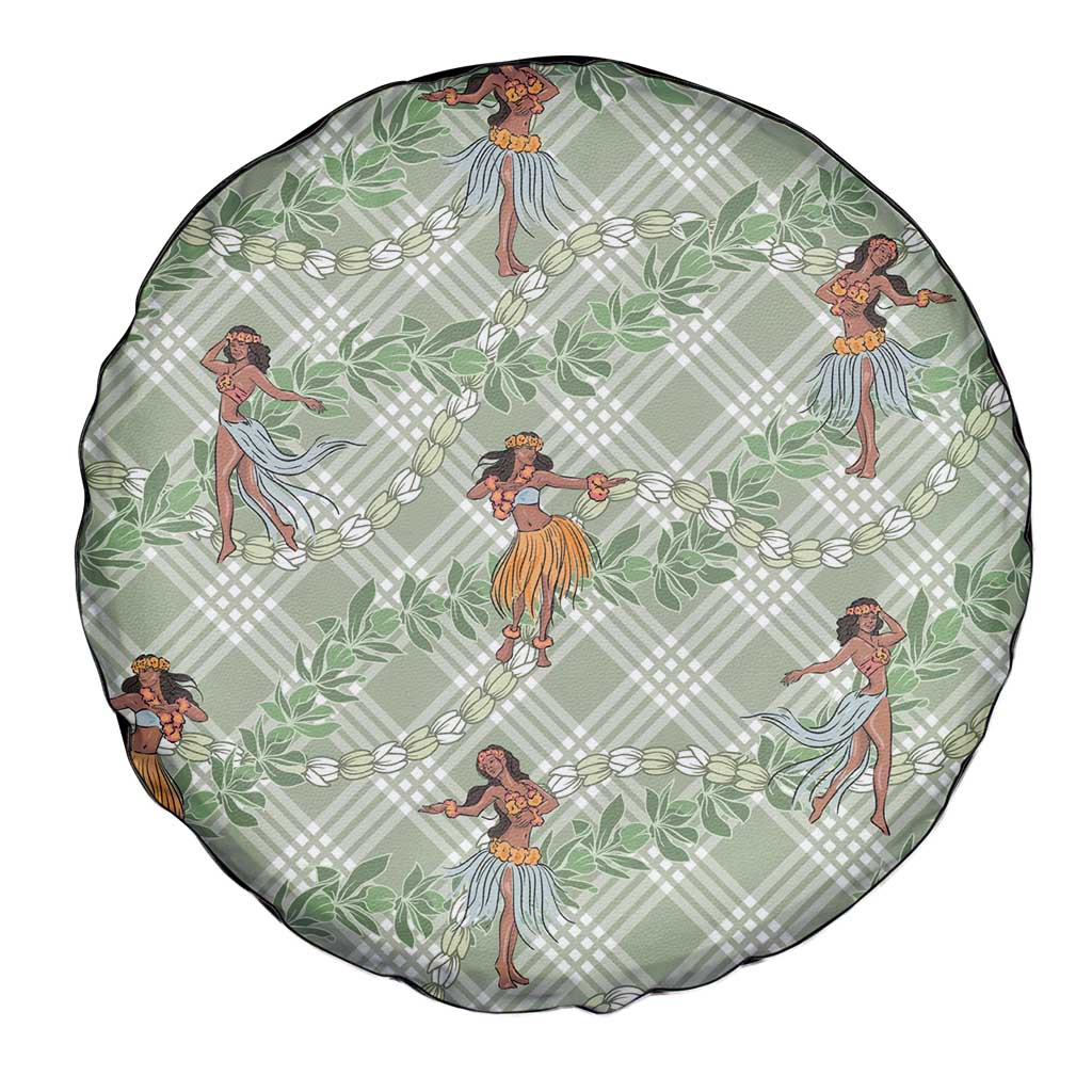 Mint Palaka Hula Girls Seamless Hawaii Aloha Spare Tire Cover LT7 - Polynesian Pride