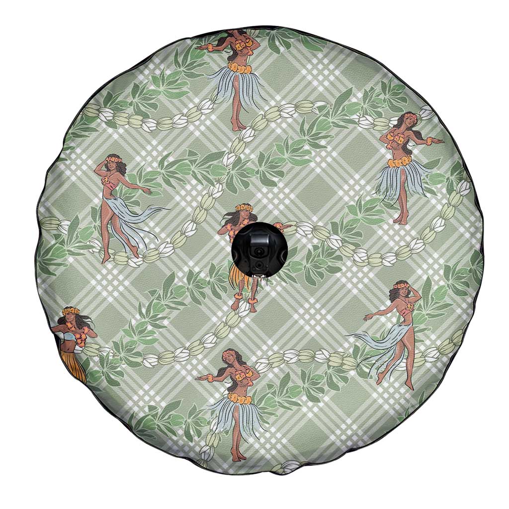 Mint Palaka Hula Girls Seamless Hawaii Aloha Spare Tire Cover LT7 - Polynesian Pride