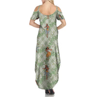 Mint Palaka Hula Girls Seamless Hawaii Aloha Summer Maxi Dress LT7 - Polynesian Pride