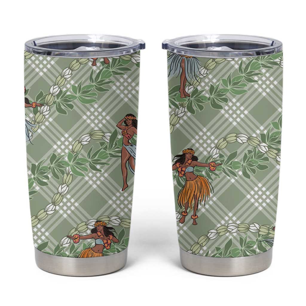 Mint Palaka Hula Girls Seamless Hawaii Aloha Tumbler Cup LT7 Mint - Polynesian Pride