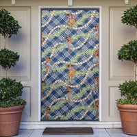 Navy Blue Palaka Hula Girls Seamless Hawaii Aloha Door Cover LT7 Navy Blue - Polynesian Pride