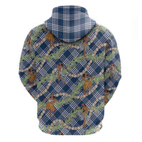 Navy Blue Palaka Hula Girls Seamless Hawaii Aloha Hoodie - Polynesian Pride