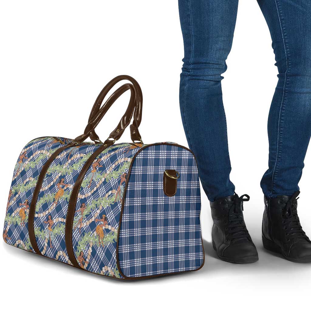 Navy Blue Palaka Hula Girls Seamless Hawaii Aloha Travel Bag LT7 - Polynesian Pride
