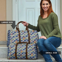 Navy Blue Palaka Hula Girls Seamless Hawaii Aloha Travel Bag LT7 - Polynesian Pride