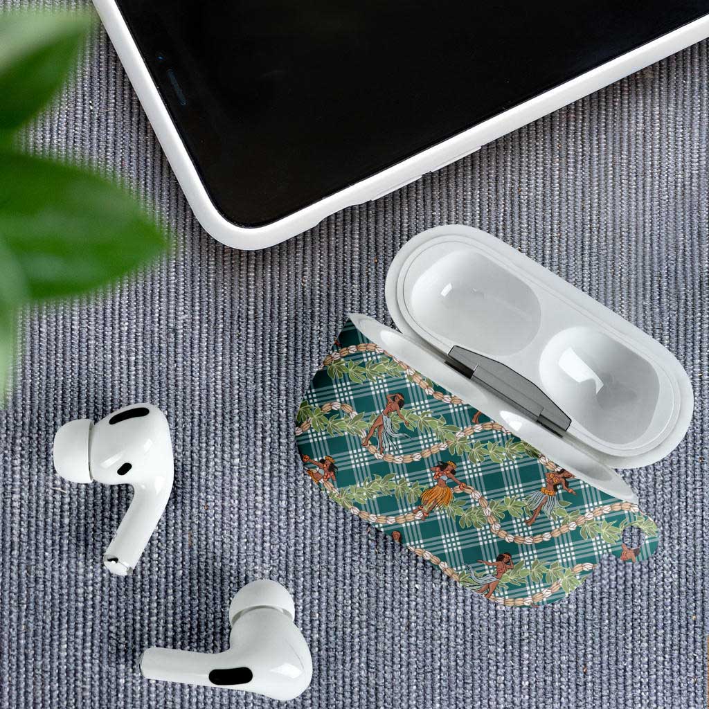 Teal Palaka Hula Girls Seamless Hawaii Aloha AirPods Case - Polynesian Pride