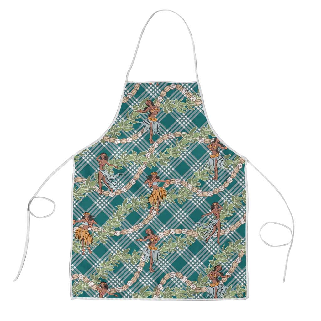 Teal Palaka Hula Girls Seamless Hawaii Aloha Apron - Polynesian Pride