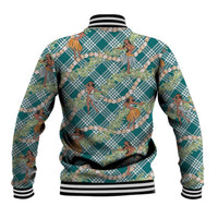 Teal Palaka Hula Girls Seamless Hawaii Aloha Baseball Jacket - Polynesian Pride