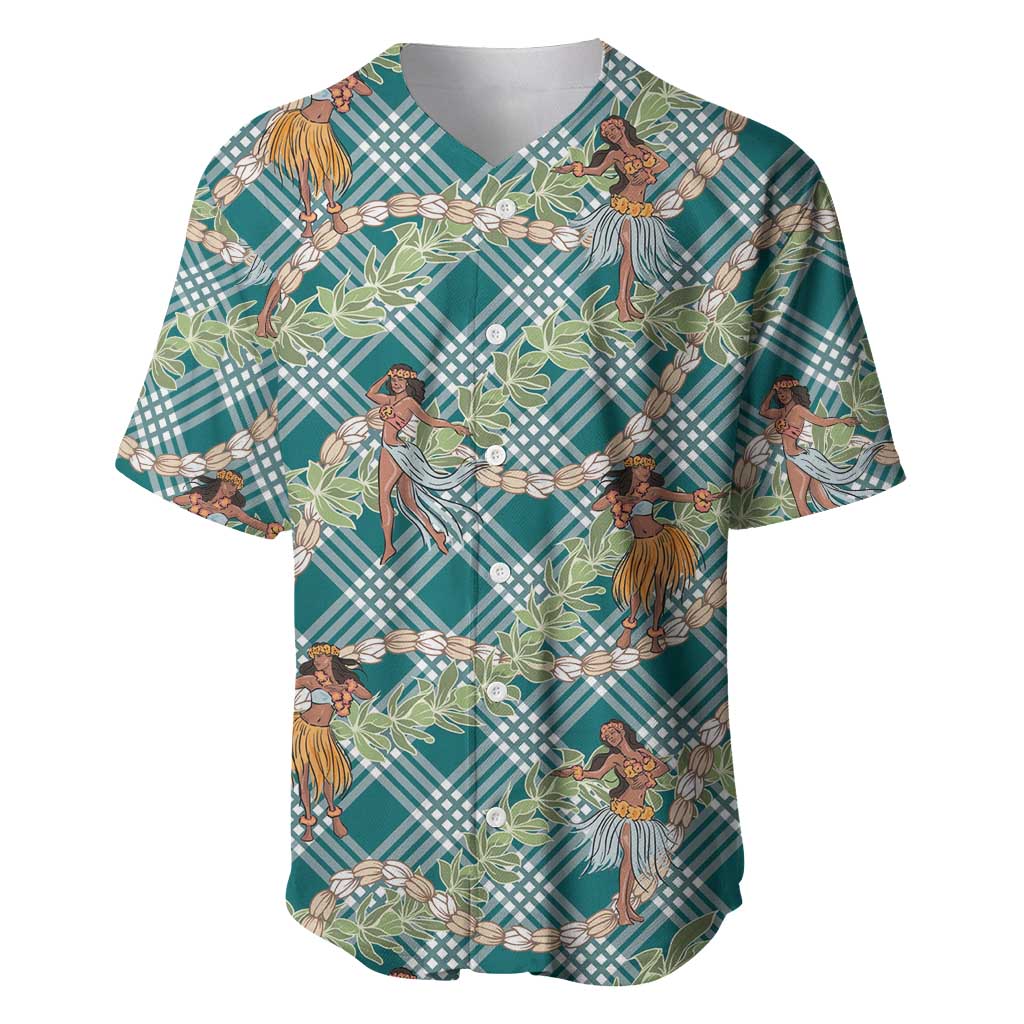 Teal Palaka Hula Girls Seamless Hawaii Aloha Baseball Jersey - Polynesian Pride