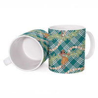 Teal Palaka Hula Girls Seamless Hawaii Aloha Ceramic Mug - Polynesian Pride