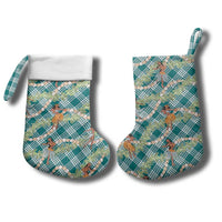 Teal Palaka Hula Girls Seamless Hawaii Aloha Christmas Stocking - Polynesian Pride
