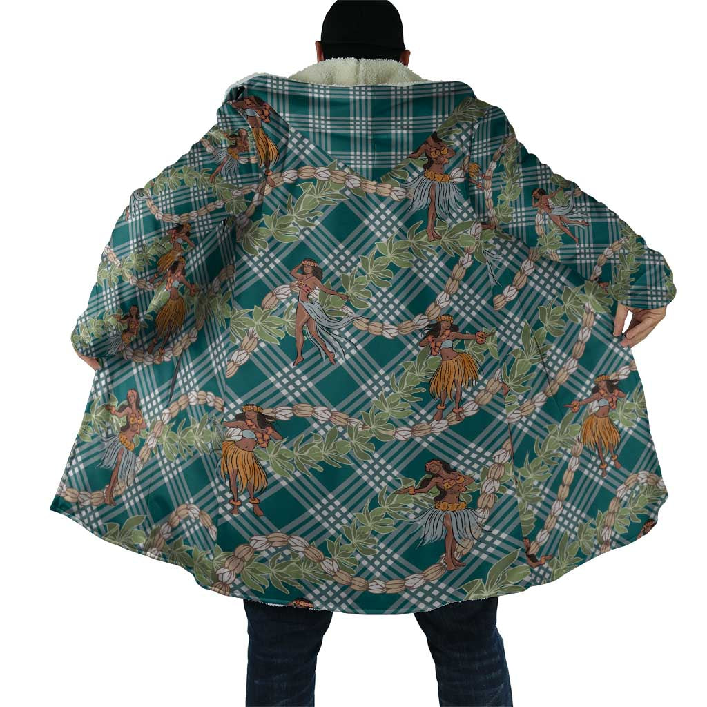Teal Palaka Hula Girls Seamless Hawaii Aloha Cloak - Polynesian Pride