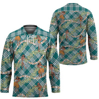 Teal Palaka Hula Girls Seamless Hawaii Aloha Hockey Jersey - Polynesian Pride