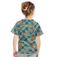 Teal Palaka Hula Girls Seamless Hawaii Aloha Kid T Shirt LT7 - Polynesian Pride
