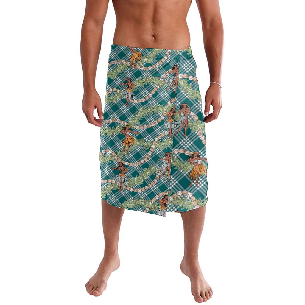 Teal Palaka Hula Girls Seamless Hawaii Aloha Lavalava - Polynesian Pride