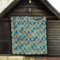 Teal Palaka Hula Girls Seamless Hawaii Aloha Quilt - Polynesian Pride