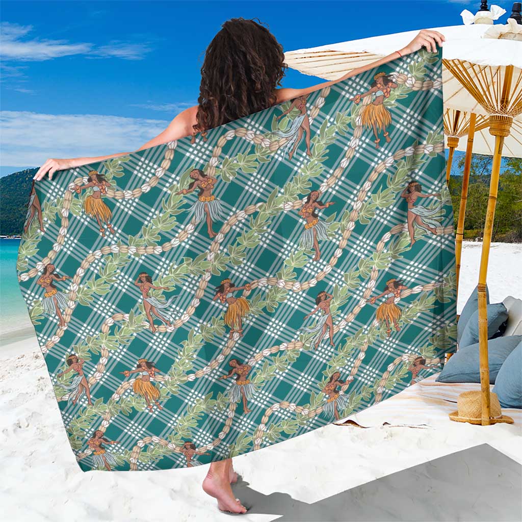Teal Palaka Hula Girls Seamless Hawaii Aloha Sarong - Polynesian Pride