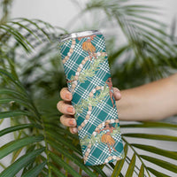 Teal Palaka Hula Girls Seamless Hawaii Aloha Skinny Tumbler - Polynesian Pride