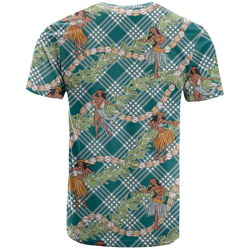 Teal Palaka Hula Girls Seamless Hawaii Aloha T Shirt LT7 - Polynesian Pride