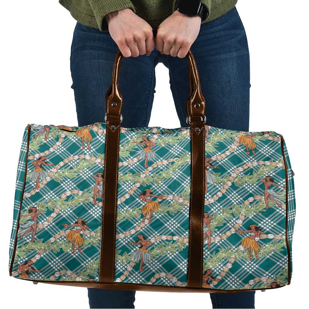 Teal Palaka Hula Girls Seamless Hawaii Aloha Travel Bag LT7 Teal - Polynesian Pride