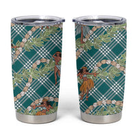 Teal Palaka Hula Girls Seamless Hawaii Aloha Tumbler Cup LT7 Teal - Polynesian Pride