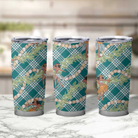 Teal Palaka Hula Girls Seamless Hawaii Aloha Tumbler Cup LT7 - Polynesian Pride