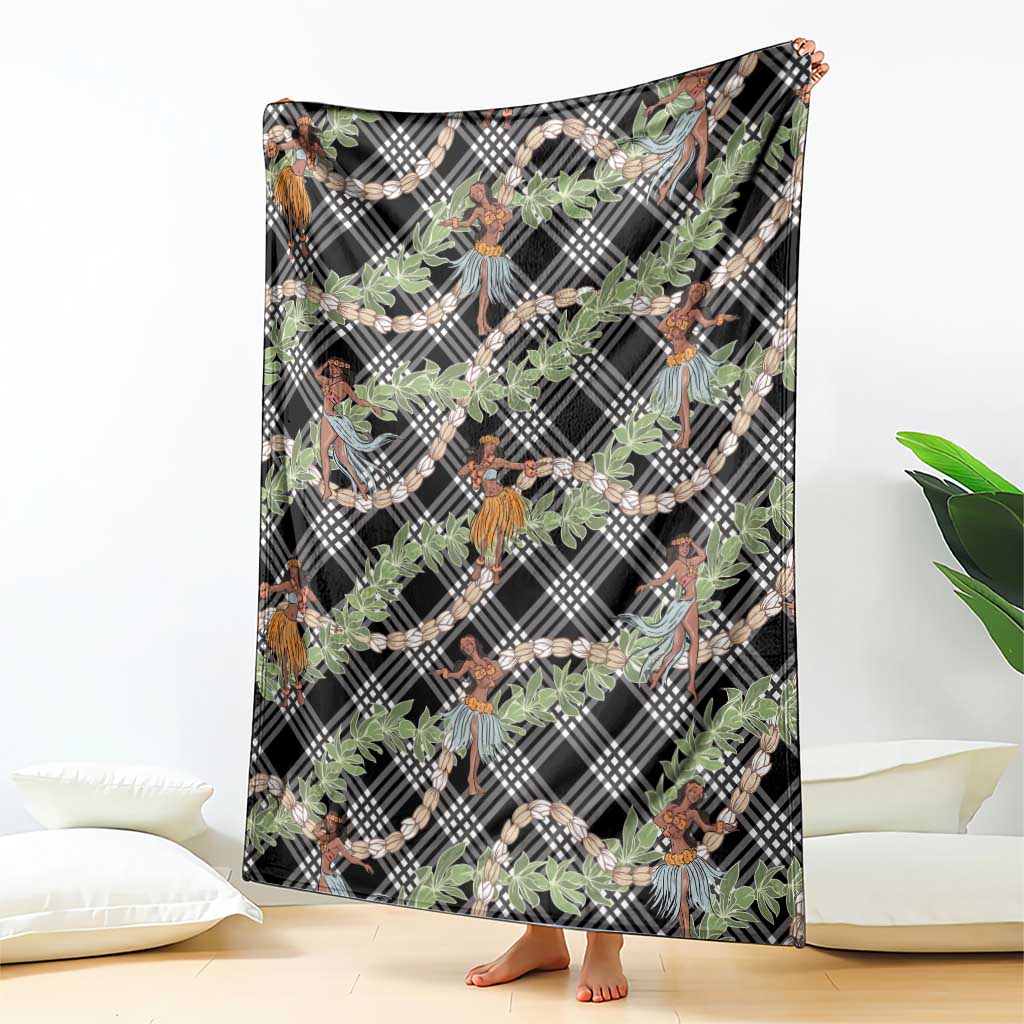 Sable Palaka Hula Girls Seamless Hawaii Aloha Blanket - Polynesian Pride