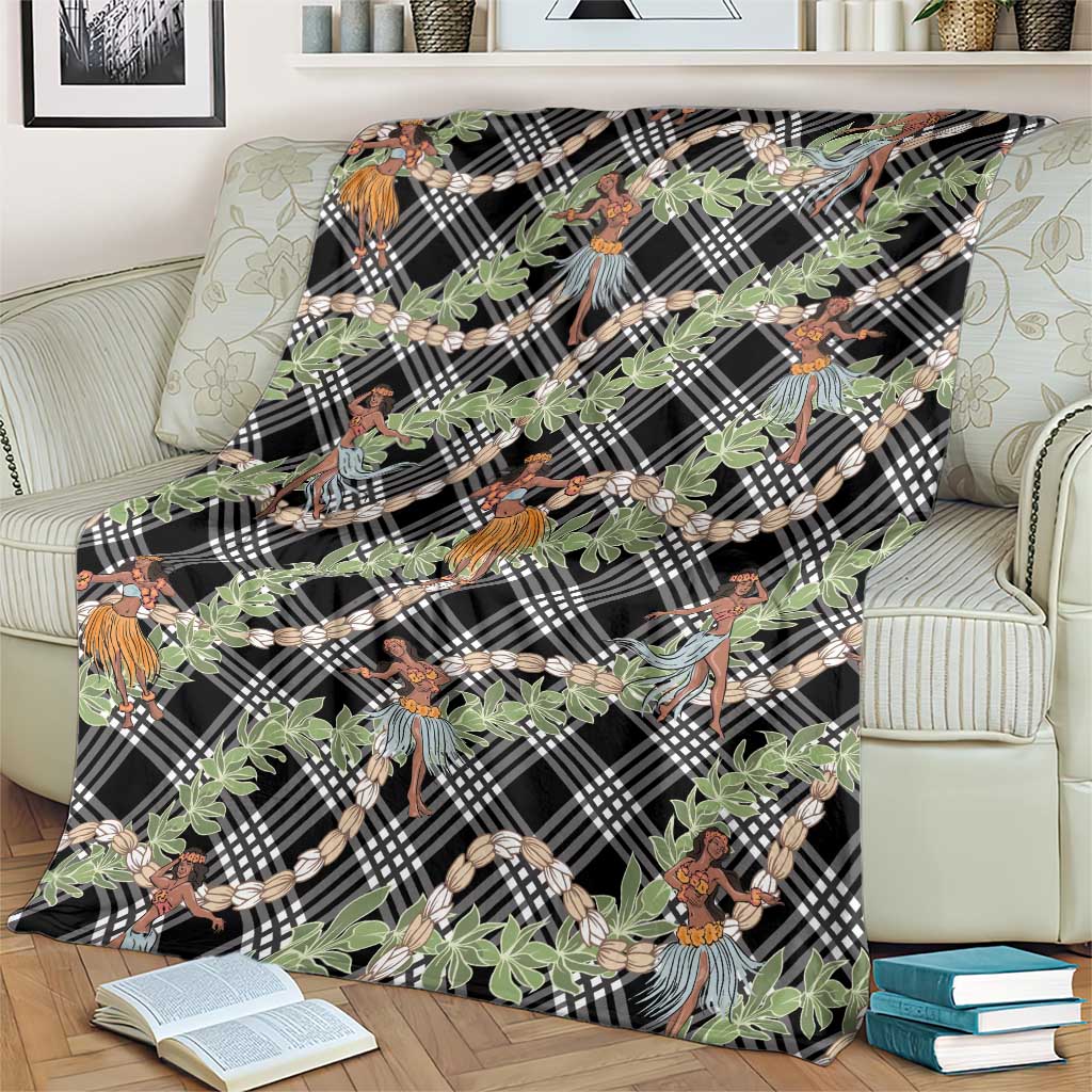 Sable Palaka Hula Girls Seamless Hawaii Aloha Blanket - Polynesian Pride