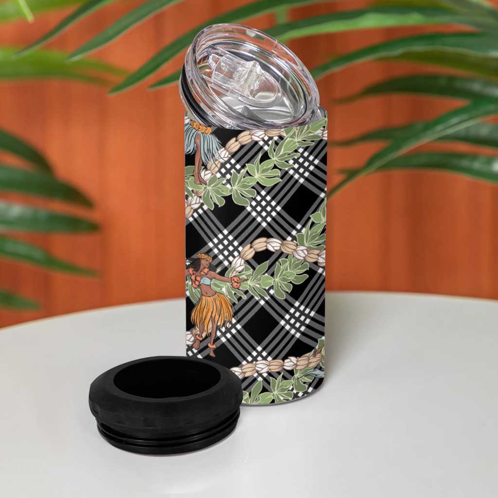 Sable Palaka Hula Girls Seamless Hawaii Aloha 4 in 1 Can Cooler Tumbler - Polynesian Pride