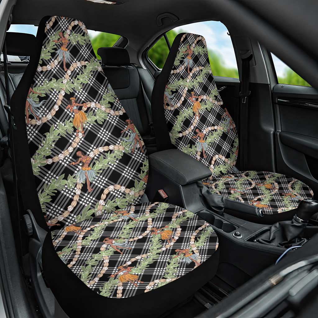 Sable Palaka Hula Girls Seamless Hawaii Aloha Car Seat Cover LT7 One Size Black - Polynesian Pride