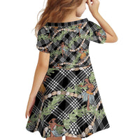 Sable Palaka Hula Girls Seamless Hawaii Aloha Family Matching Off Shoulder Maxi Dress and Hawaiian Shirt LT7 - Polynesian Pride