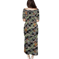 Sable Palaka Hula Girls Seamless Hawaii Aloha Family Matching Puletasi and Hawaiian Shirt - Polynesian Pride