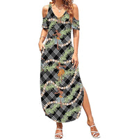 Sable Palaka Hula Girls Seamless Hawaii Aloha Family Matching Summer Maxi Dress and Hawaiian Shirt - Polynesian Pride