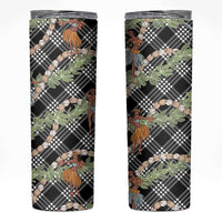 Sable Palaka Hula Girls Seamless Hawaii Aloha Skinny Tumbler LT7 Black - Polynesian Pride