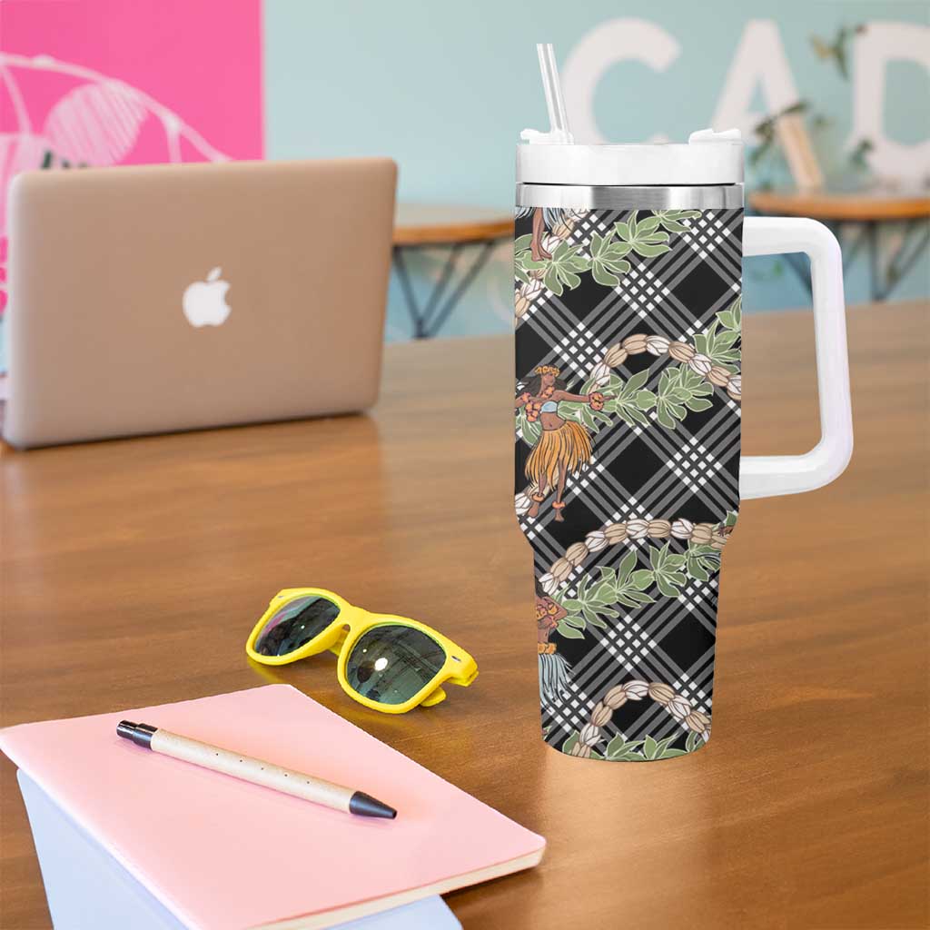 Sable Palaka Hula Girls Seamless Hawaii Aloha Tumbler With Handle - Polynesian Pride