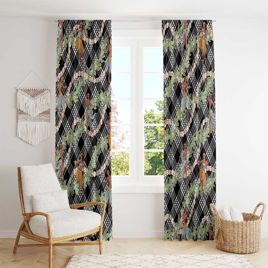 Sable Palaka Hula Girls Seamless Hawaii Aloha Window Curtain - Polynesian Pride
