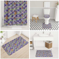 Lavender Palaka Hula Girls Seamless Hawaii Aloha Bathroom Set LT7 - Polynesian Pride