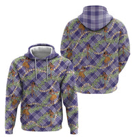 Lavender Palaka Hula Girls Seamless Hawaii Aloha Hoodie LT7 - Polynesian Pride