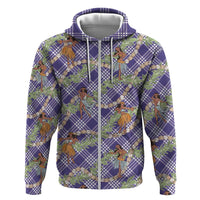 Lavender Palaka Hula Girls Seamless Hawaii Aloha Hoodie LT7 Zip Hoodie Lavender - Polynesian Pride
