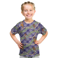 Lavender Palaka Hula Girls Seamless Hawaii Aloha Kid T Shirt LT7 Lavender - Polynesian Pride